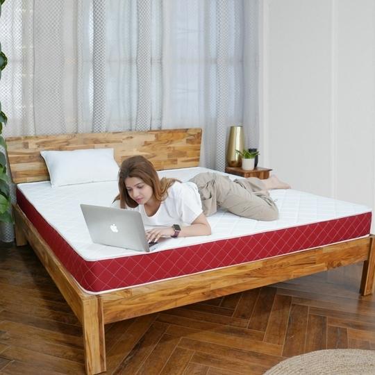 COIRFIT BONE ZONE with REBOTECH Tech. 6 Inch Queen Mattress | 3 Years Warranty | Firm Mattress | Bonded Foam Mattress (78X66X6 Inches, Queen Size Mattress, Maroon)