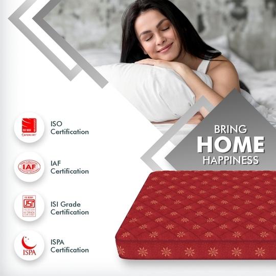 Usha Shriram Resteria Golden Fibre Tech. 4 inch Single Mattress | 5 Years Warranty | Firm Mattress | Coir Foam

 Mattress (75X30X4 Inches, Single Size Mattress, Marron)