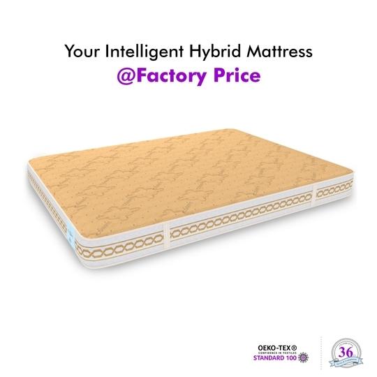 SLEEPSPA Super Contour ISP Tech. High Tensile 8 inch King Mattress | 7 Years Warranty |Medium Soft
 Mattress | Bonnell Spring Mattress (78X70X8 Inches, King Size Mattress, Beige)