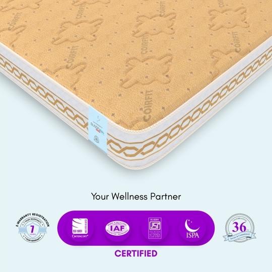 SLEEPSPA Super Contour ISP Tech. High Tensile 8 inch King Mattress | 7 Years Warranty |Medium Soft
 Mattress | Bonnell Spring Mattress (78X70X8 Inches, King Size Mattress, Beige)
