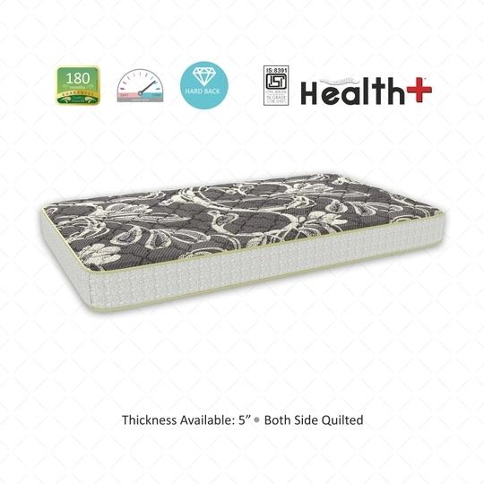 COIRFIT Health Plus with SrtX TECHNOLOGY 5 Inch Single Size Coir Foam Mattress(78X30 Inches),Orthopedic Back Care with Rubberised Rebonded Foam|Both Side Quilted, Hard Back Support, 15-Year Warranty