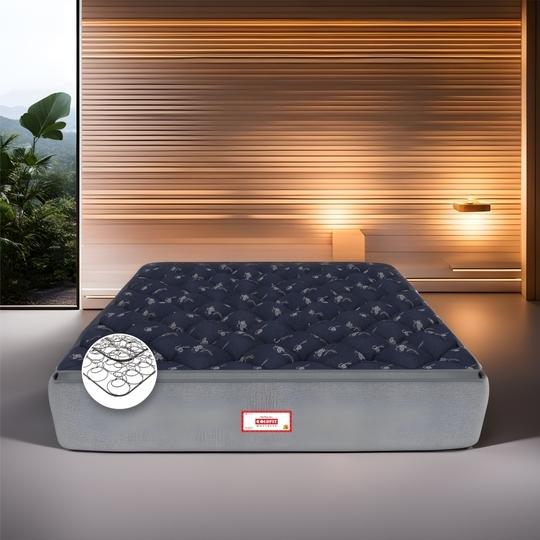 COIRFIT LUXURINO Pillow Top with ISPT Tech. 10 Inch Double Mattress | 7 Years Warranty | Firm Mattress |  Bonnell Spring Mattress (75X48X10 Inches,Double Mattress,Blue)