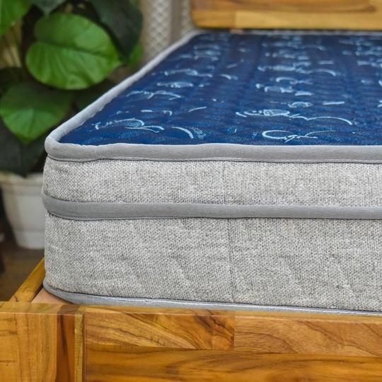 COIRFIT LUXURINO Pillow Top with ISPT Tech. 8 Inch King Mattress | 7 Years Warranty | Firm Mattress |  Bonnell Spring Mattress (75X72X8 Inches,King Mattress,Blue)