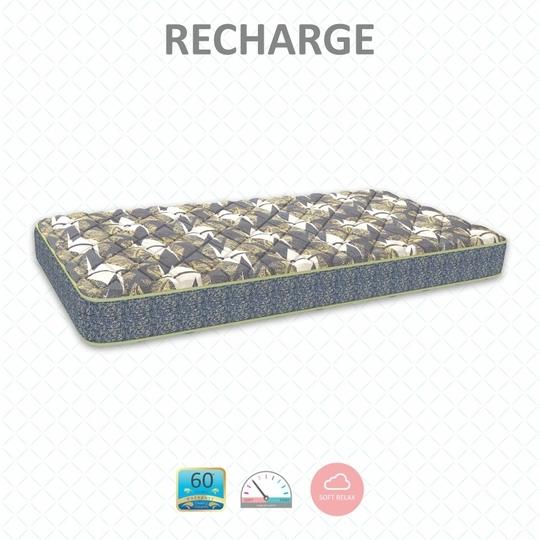 Coirfit Recharge Orthopedic With Rebotech Technology 4.5 Inch Double Size Bonded Foam Mattress (78X48 Inches) Double-Sided Quilted, Premium Knitted Fabric | 5-Year Warranty