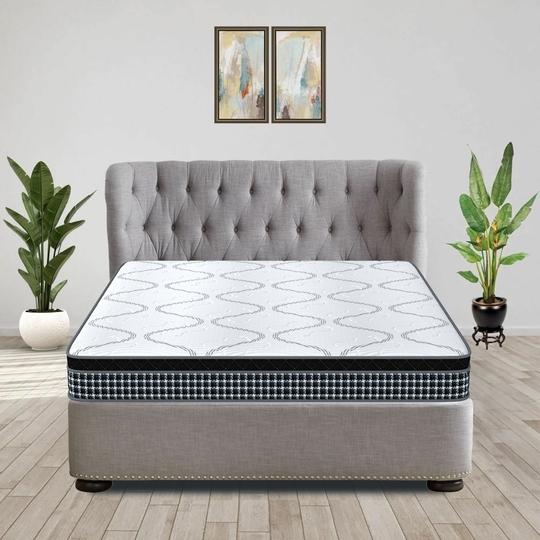 Coirfit RELAX Pillow Top With ISPT Technology 8 Inch King Size Hybrid Memory Foam and Pocket Spring Mattress (72X72 Inches), No Partner Disturbance, Soft Relax Comfort, with PU Foam| 7-Year Warranty