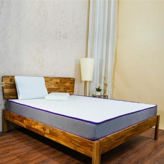 SLEEPSPA Dual Comfort - Hard & Soft- with Comfort Cubes and Rebotech Tech. 5 inch King Mattress | 7 Years Warranty | High Resilience (HR) Foam Mattress| Dual Comfort Mattress (King Size Mattress - 72X72X5 inches, Grey)