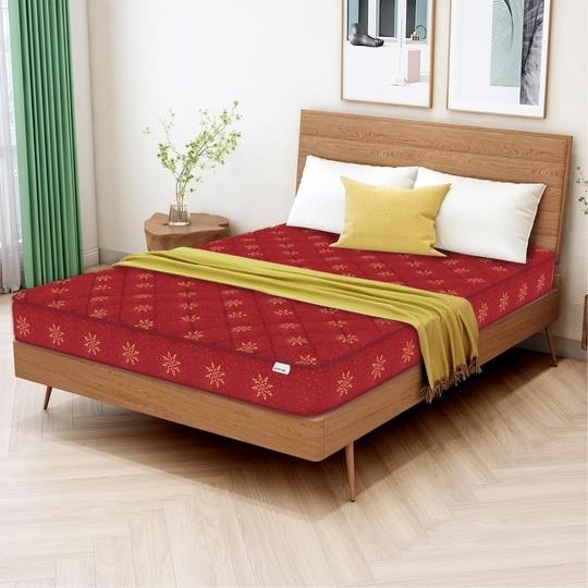 SLEEPSPA SOFT BOUNCE PREMIUM ORTHOPEDIC DIRECT FROM FACTORY3 inch Double Mattress | 2 Years Warranty | Soft Mattress | High Resilience (HR) Foam Mattress (75X48X3 Inches, Double Size Mattress, Maroon)