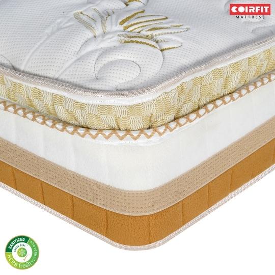 Coirfit Ortho Koil White Nano Spring King Pocket HR Foam Mattress 75 x 72 x 7 inch
