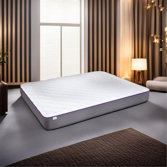 SLEEPSPA Dual Comfort - Hard & Soft- with Comfort Cubes and Rebotech Tech. 5 inch Double Mattress | 7 Years Warranty | High Resilience (HR) Foam Mattress| Dual Comfort Mattress (Double Size Mattress - 78X48X5 inches, Grey)