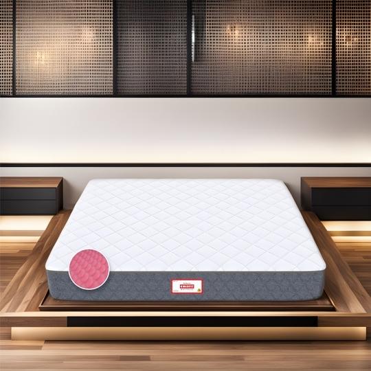 COIRFIT Twin Dlx Dual Comfort SRTX Tech. 8 inch Queen Mattress | 10 Years Warranty | Dual Mattress | High Resilience (HR) Foam Mattress (75X66X8 Inches, Queen Size Mattress, White)