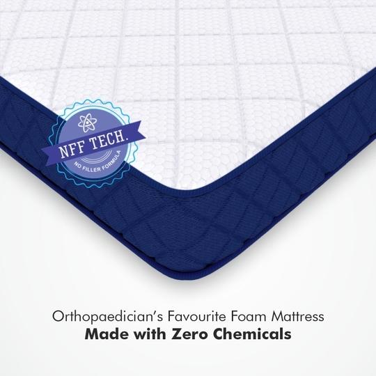 USHA SHRIRAM Back Master with NFF Tech. 3 inch Single Mattress | 2 Years Warranty | Firm Mattress | Bonded Foam
 Mattress (75X42X3 Inches, Single Size Mattress, White)