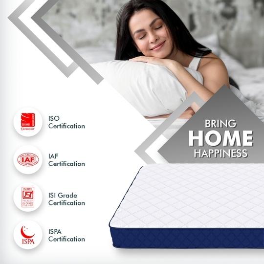 USHA SHRIRAM Back Master with NFF Tech. 3 inch Single Mattress | 2 Years Warranty | Firm Mattress | Bonded Foam
 Mattress (75X42X3 Inches, Single Size Mattress, White)