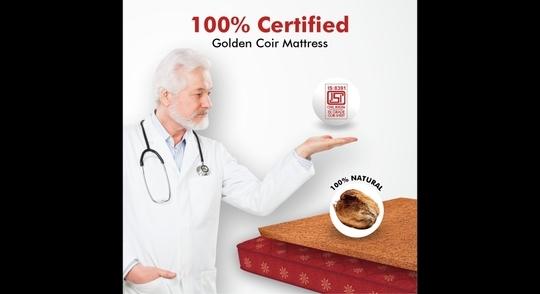 Usha Shriram Resteria Golden Fibre Tech. 8 inch Queen Mattress | 5 Years Warranty | Firm Mattress | Coir Foam

 Mattress (75X66X8 Inches, Queen Size Mattress, Marron)