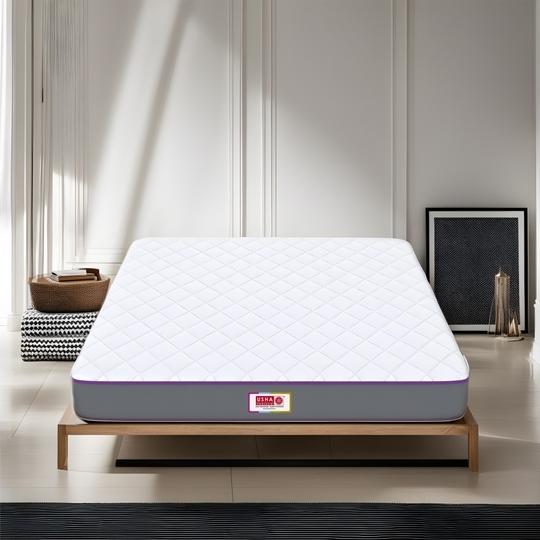 Usha Shriram 7-Zone With Posture Contour Tech. 5 inch King Mattress | 10 Years Warranty | Dual Mattress |High Resilience (HR) Foam (72X70X5 Inches, King Size Mattress, White)