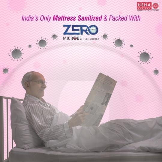 Usha Shriram Aero Cool Gel with posture Control Tech. 5 inch King Mattress | 15 Years Warranty | Dual Mattress |Memory Foam Mattress (72X70X5 Inches, King Size Mattress, White)