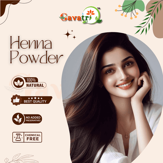 Gavatri Classic And Natural Henna Powder (Mehandi) for Hair Color, Hands & Feet Design 750 Gram