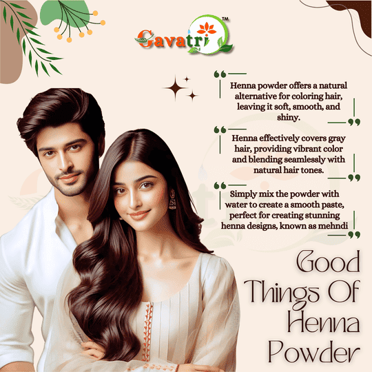 Gavatri Classic And Natural Henna Powder (Mehandi) for Hair Color, Hands & Feet Design 750 Gram