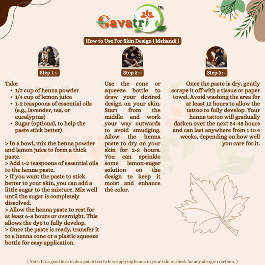 Gavatri Classic And Natural Henna Powder (Mehandi) for Hair Color, Hands & Feet Design 750 Gram