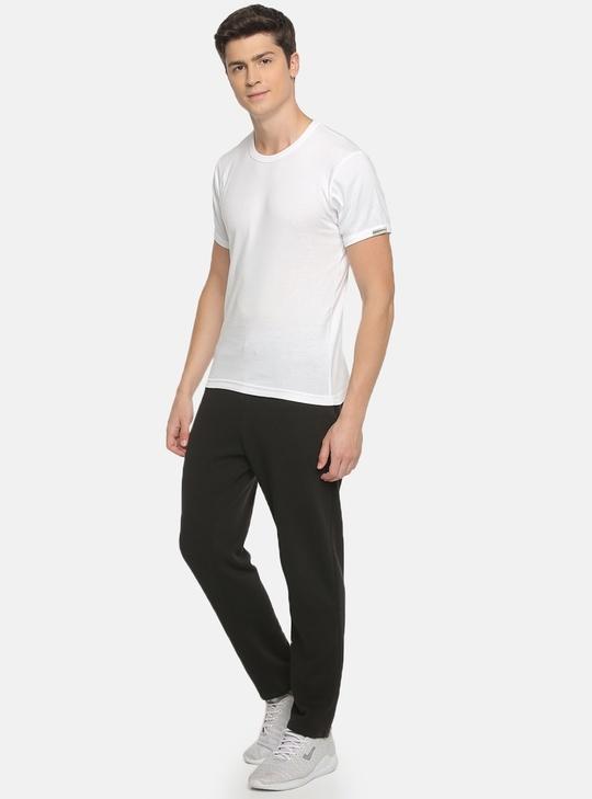 Macroman M Series Men White Solid Cotton Single Tshirts