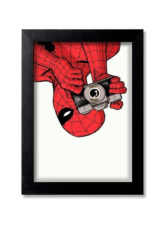 Blue Nexus Spiderman Peter Parker Wall Poster with Wall Frame Room Art Painting Collection A4 size 10x13"_FBNWPC54