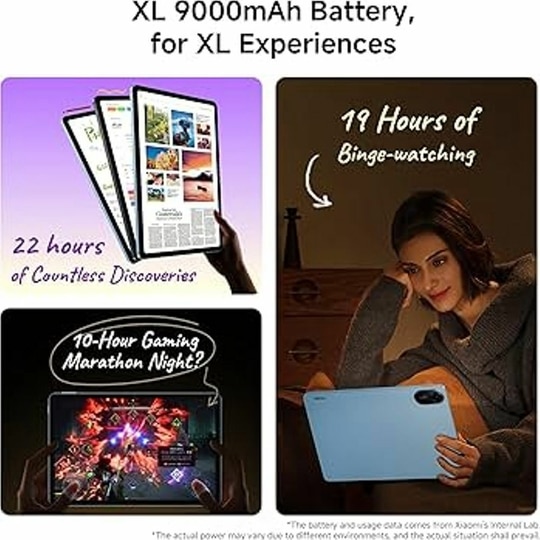 Redmi Pad 2 Wi-Fi + Cellular, Active Pen Support, 27.94cm(11") Model, 2.5K Sharp & Clear Display, 8GB, 256GB, All Day & More 9000mAh Battery, AI-Enabled, Dolby Atmos, HyperOS 2, Graphite Grey