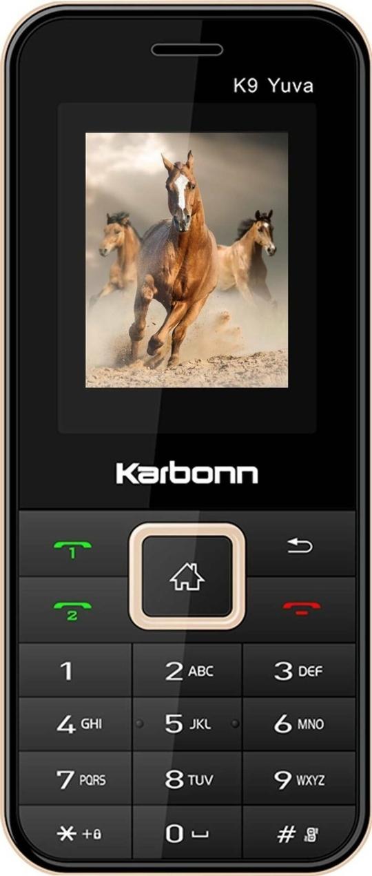 Karbonn K9 Yuva, Dual Sim, Black, keypad Phone