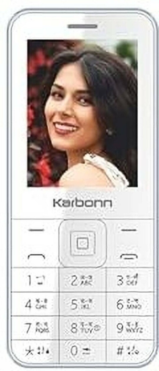 Karbonn K-Phone 1, Dual Sim, White-Blue, Keypad Phone