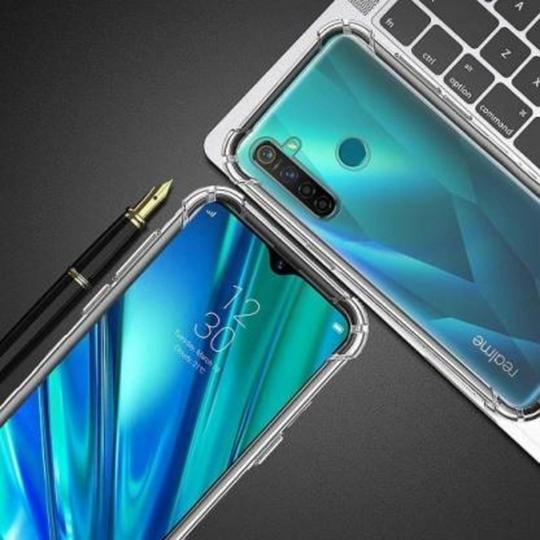 Hot Selling Back Cover for REALME 5 PRO  |Transparent| Dual Protection| Silicon| Pack of 1