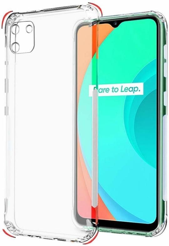 Hot Selling Back Cover for Realme C20 back cover case camera protection  |Transparent| Grip Case| Silicon| Pack of 1