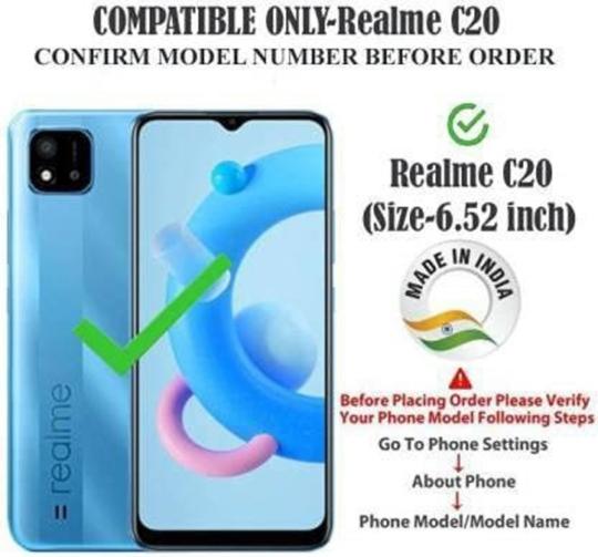 Hot Selling Back Cover for Realme C20 back cover case camera protection  |Transparent| Grip Case| Silicon| Pack of 1