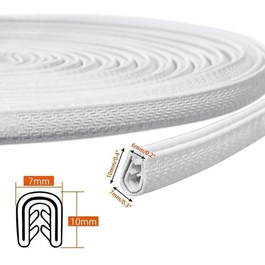Care N Made ( White) U Shape Edge Trim Rubber Strip Seal Protector Car Door Edge Guards for Most Cars ( 16 ft/5 m ) Compatible with  Mercedes-Benz GL-Class