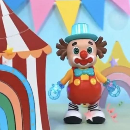 KTRS Enterprise Cute Funny-Face Dancing Clown Joker Toy with Music & Flashing Lights