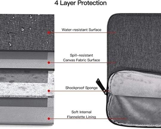 ProElite Tablet Sleeve Case Cover for 12" to 13" Tablets for Samsung Galaxy Tab S7 Plus/S8 Plus/S7 Fe 12.4", Apple iPad Pro 12.9",Lenovo Tab P12, Microsoft Surface Pro 4/5/6/7/8/9, Lavender