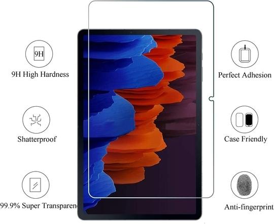 ProElite Premium Tempered Glass Screen Protector for Samsung Galaxy Tab S8 Plus/S7 Plus/S7 FE 12.4 Inch SM-X800/X806/T970/T975/T976/T735
