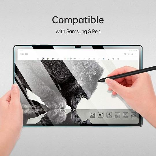 ProElite Premium Tempered Glass Screen Protector for Samsung Galaxy Tab S8 Plus/S7 Plus/S7 FE 12.4 Inch SM-X800/X806/T970/T975/T976/T735