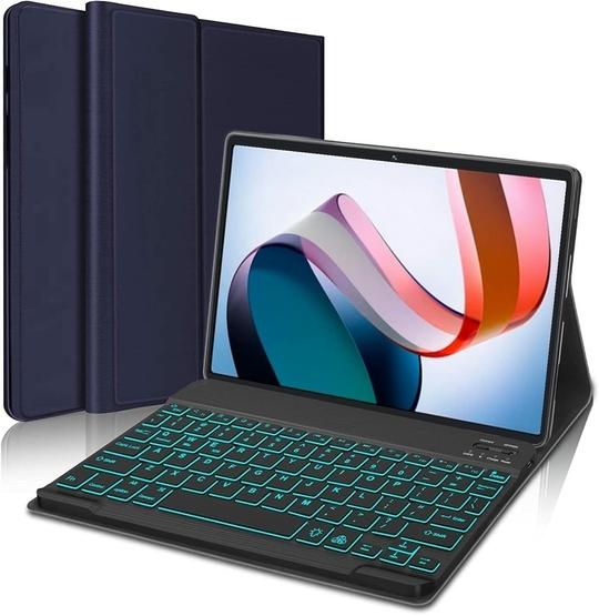 ProElite Keyboard case for Redmi Pad 10.6 inch, Magnetic Detachable Wireless Bluetooth Keyboard Built-in 7-Colors Backlit