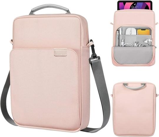 ProElite Tablet Sleeve Bag 13.3 inch for Samsung Galaxy Tab S7 Plus/S8 Plus/S9 Plus/S7 FE 12.4", Apple iPad Pro 12.9", MacBook Air/Pro Retina, Lenovo Tab P12, Microsoft Surface Pro 4/5/6/7/8/9, Pink