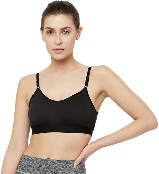 T.T. Women Cami Bra Non Padded Bra(Black)