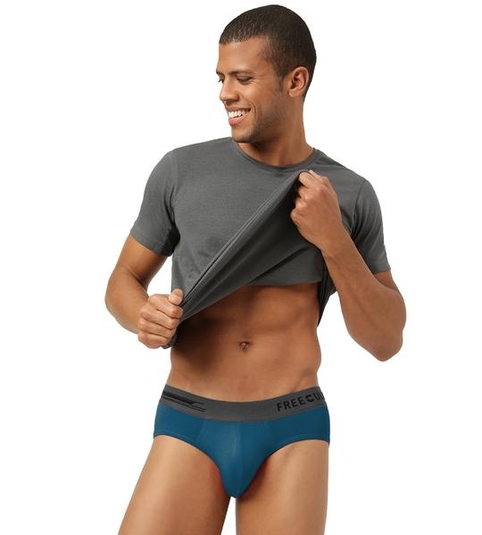 FREECULTR Men's Midnight Blue Solid Pure Modal Briefs