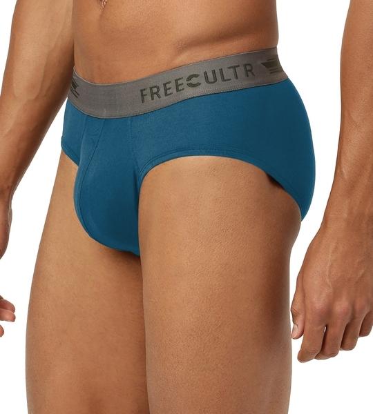 FREECULTR Men's Midnight Blue Solid Pure Modal Briefs