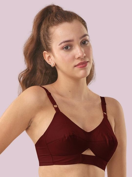 Lux Venus Board Bottom Bra with Adjustable Strap (Skin_Maroon)