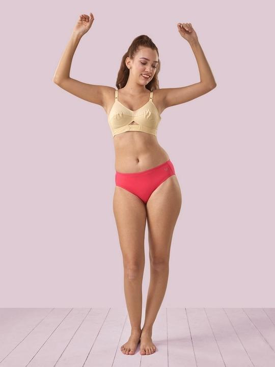 Lux Venus Board Bottom Bra with Adjustable Strap (Skin_Maroon)
