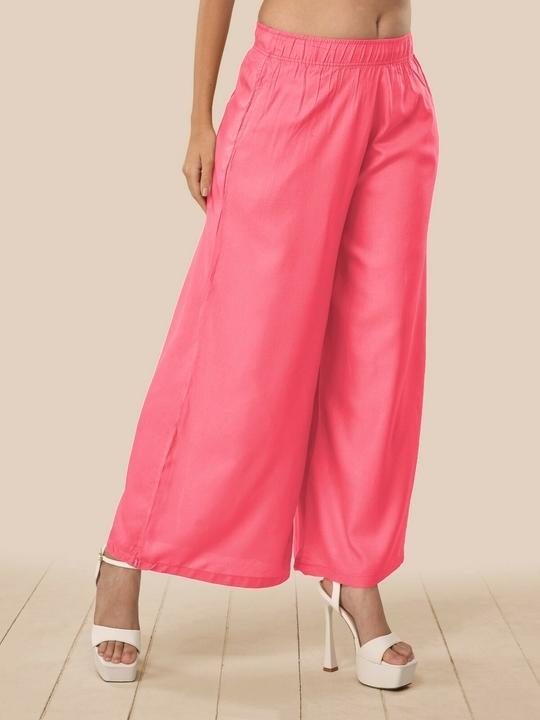 Lyra Women's Pink solid Palazzo