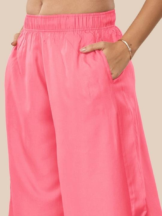 Lyra Women's Pink solid Palazzo