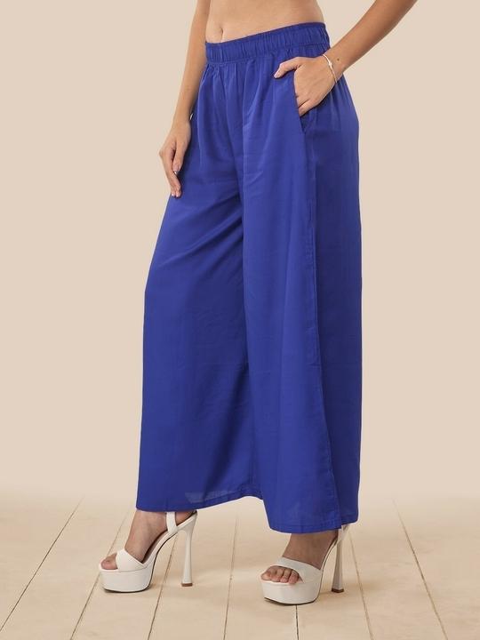 Lyra Women's Royal Blue solid Palazzo