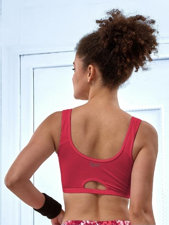 Lyra Cotton Low Impact Sports Bra - Non Padded, Wire Free, Comfortable Activewear for Yoga & Gym (Peach Blosoom)