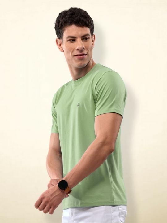 Lux Nitro Round Neck Tshirt for Men(Pista)