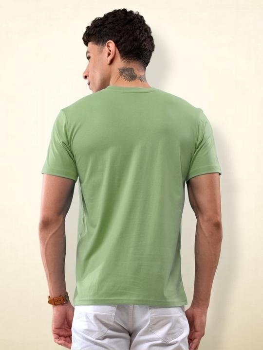 Lux Nitro Round Neck Tshirt for Men(Pista)