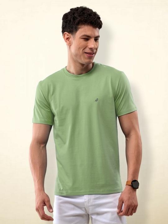 Lux Nitro Round Neck Tshirt for Men(Pista)