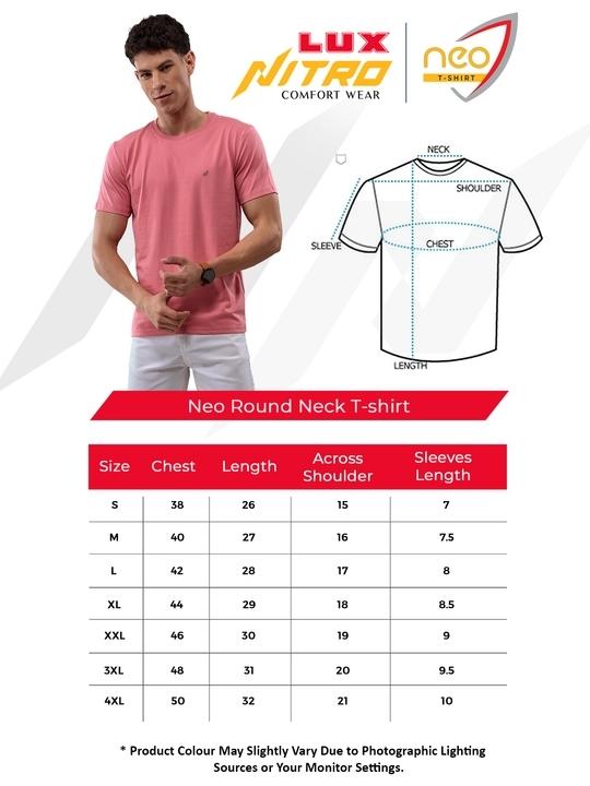 Lux Nitro Pack of 2 Round Neck Tshirt for Men(Grey_Sky)